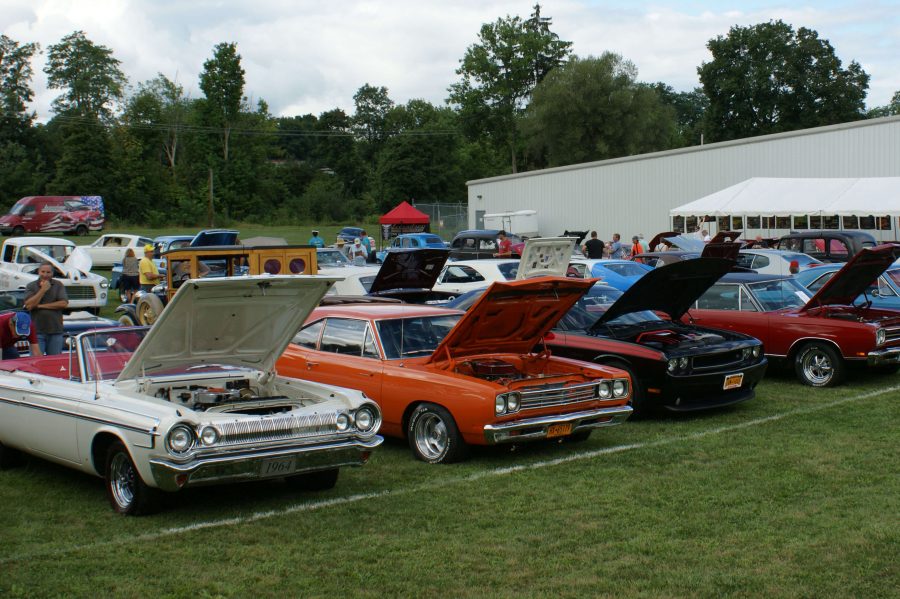 Classic Car Restoration Hoods Open